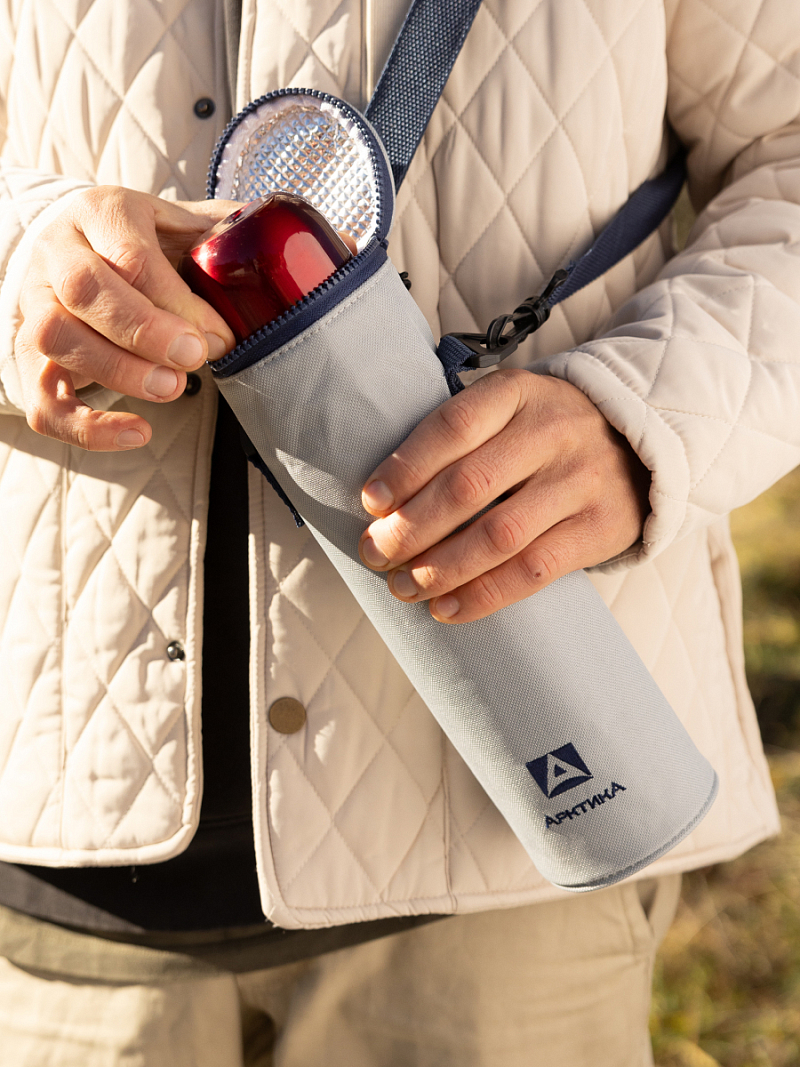 Серый термочехол для питьевого термоса на 0.75л - 6