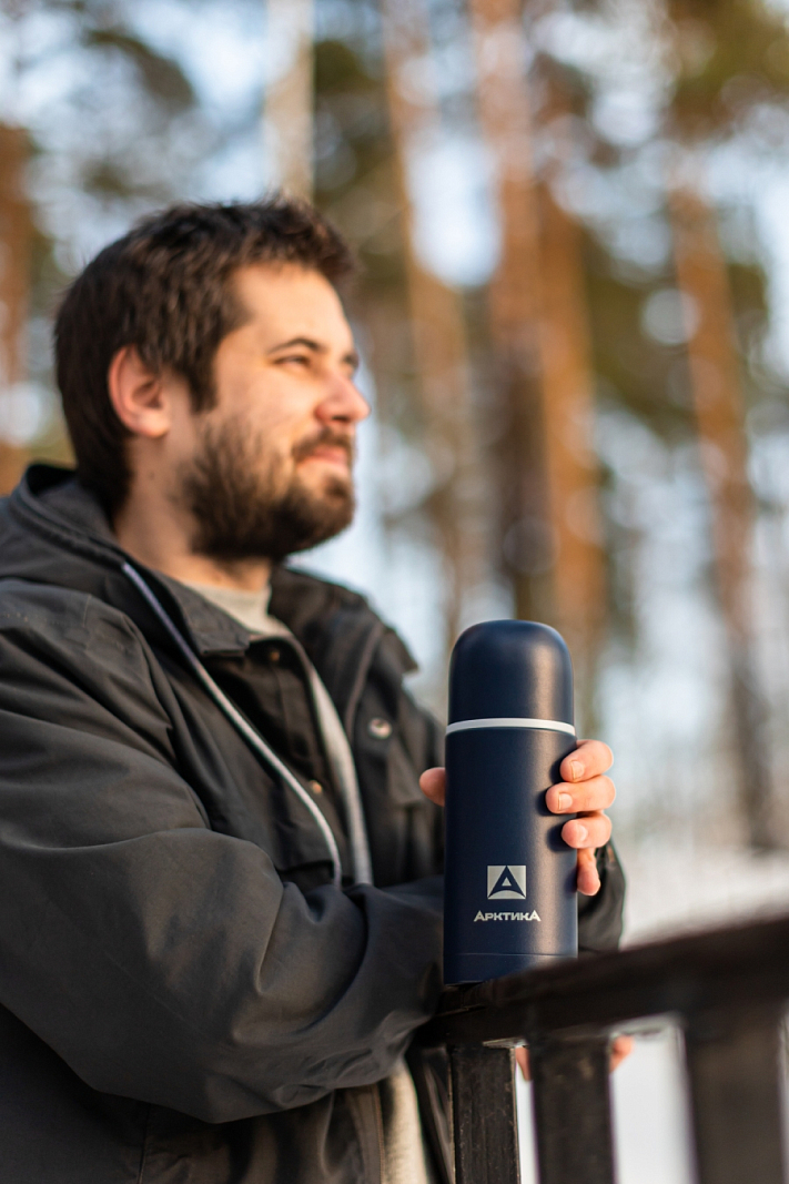 Термос 0.5л серии 105 синий с узким горлом - 4