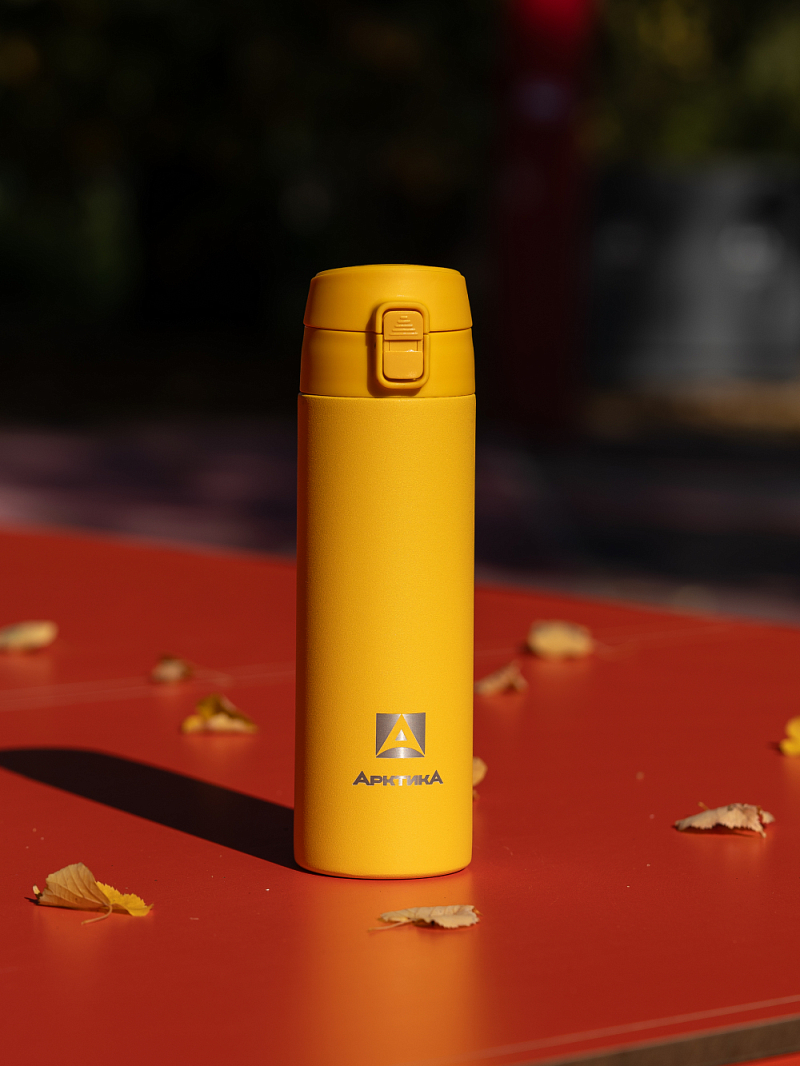 Термокружка 0.5л серии 705 жёлтая текстурная - 2