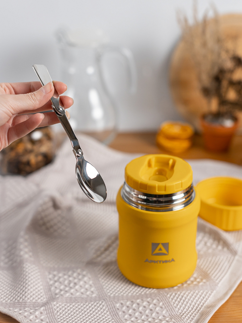 Термос 0.5л серии 311 для еды жёлтый компактный - 4