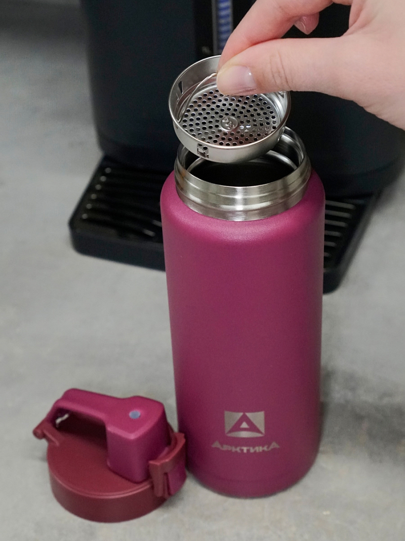 Термокружка 0.5л серии 702 «Сититерм» «Вишня» с ситечком - 6