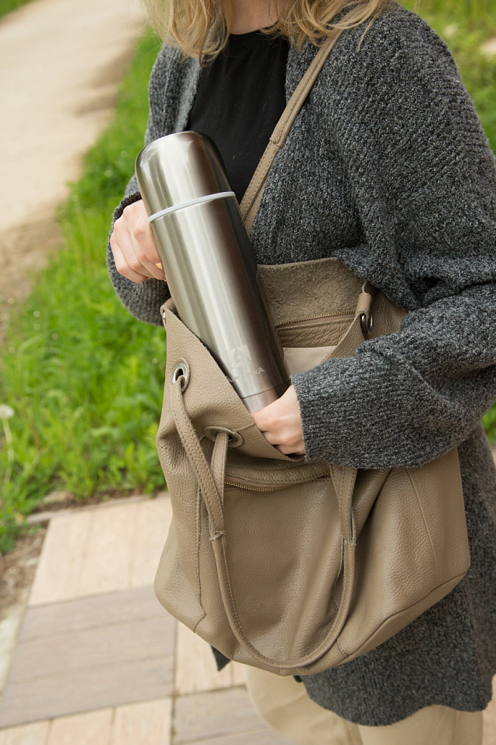 Термос 1л серии 105 стальной с лаковым покрытием и узким горлом - 6