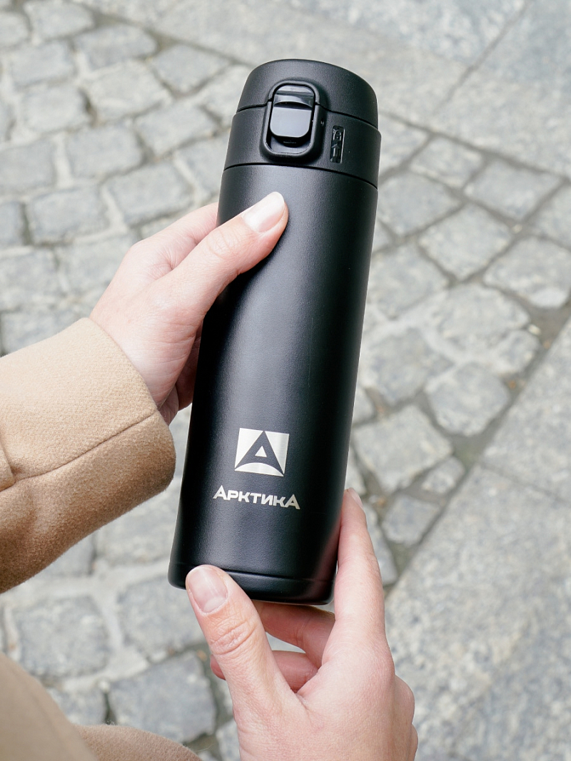 Термокружка 0.42л серии 701 чёрная с ситечком - 3