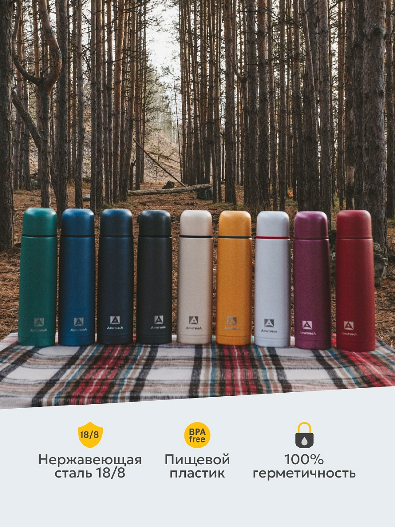 Термос 1л серии 101 «Арктика» текстурный с узким горлом - 7