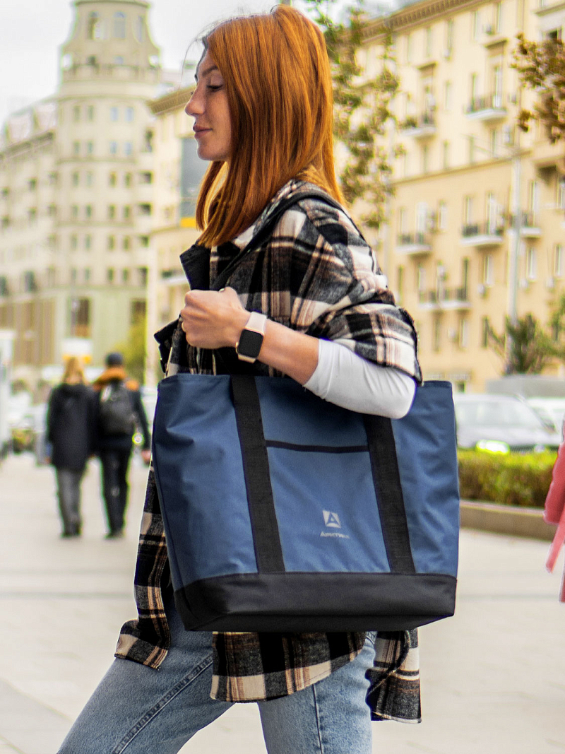 Термосумка-шоппер 17.5л серии 3400 синяя - 4