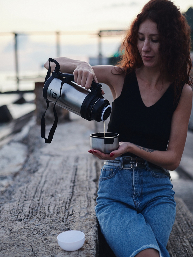 Термос 1.2л серии 201 стальной универсальный - 4