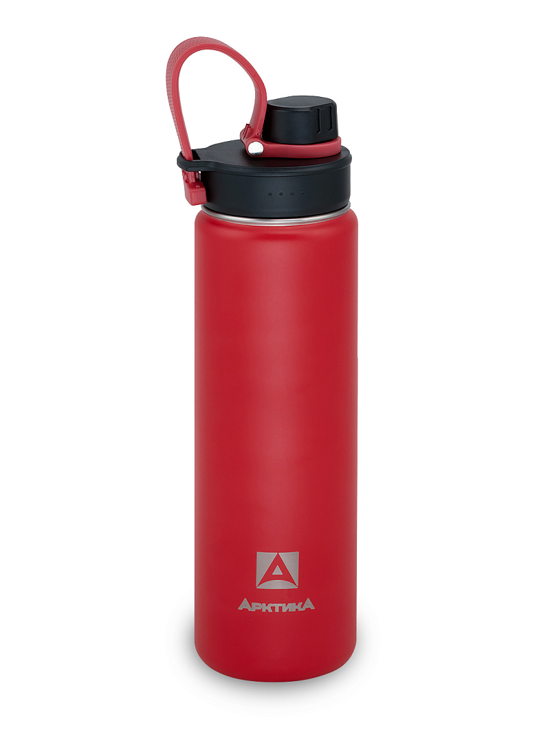 Термокружка 0.7л серии 708 красная со спортивной крышкой - 1