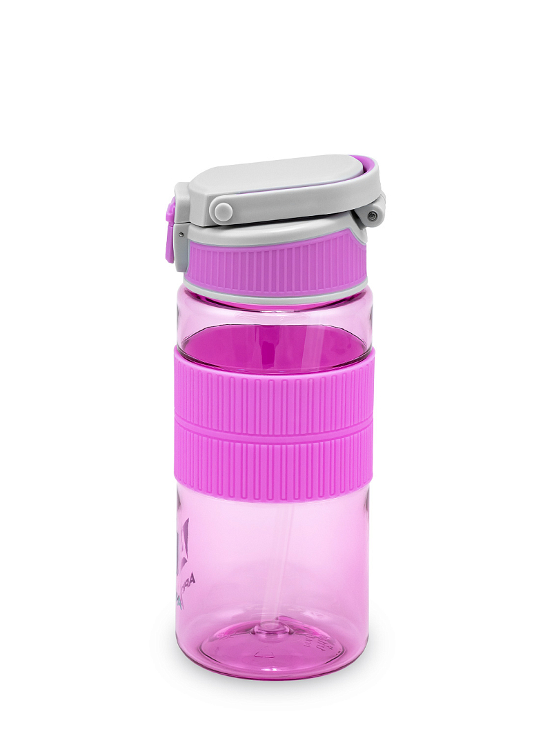 Тритановая бутылка 0.55л серии 722 лавандовая с манжетом и питьевой трубочкой - 8