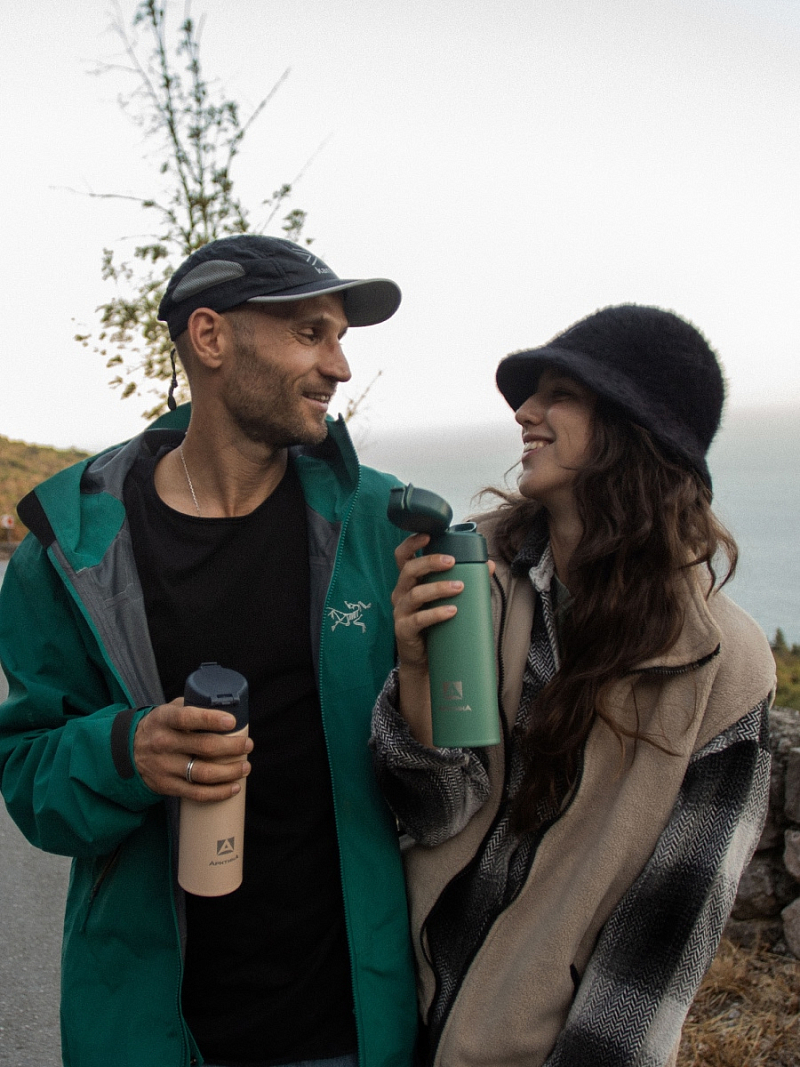 Термокружка  0.47л серии 703 «Хвоя» с ситечком - 2