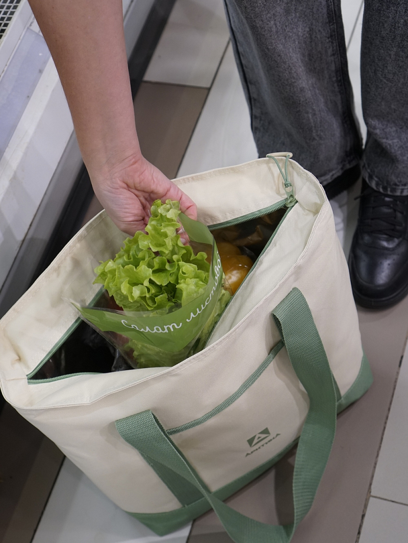 Термосумка-шоппер 17.5л серии 3400 зелёная - 6