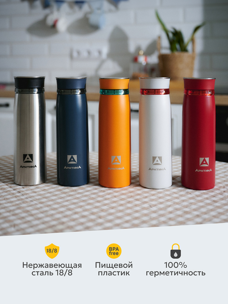 Термокружка 0.42л серии 715 «Индиго» с ситечком - 8