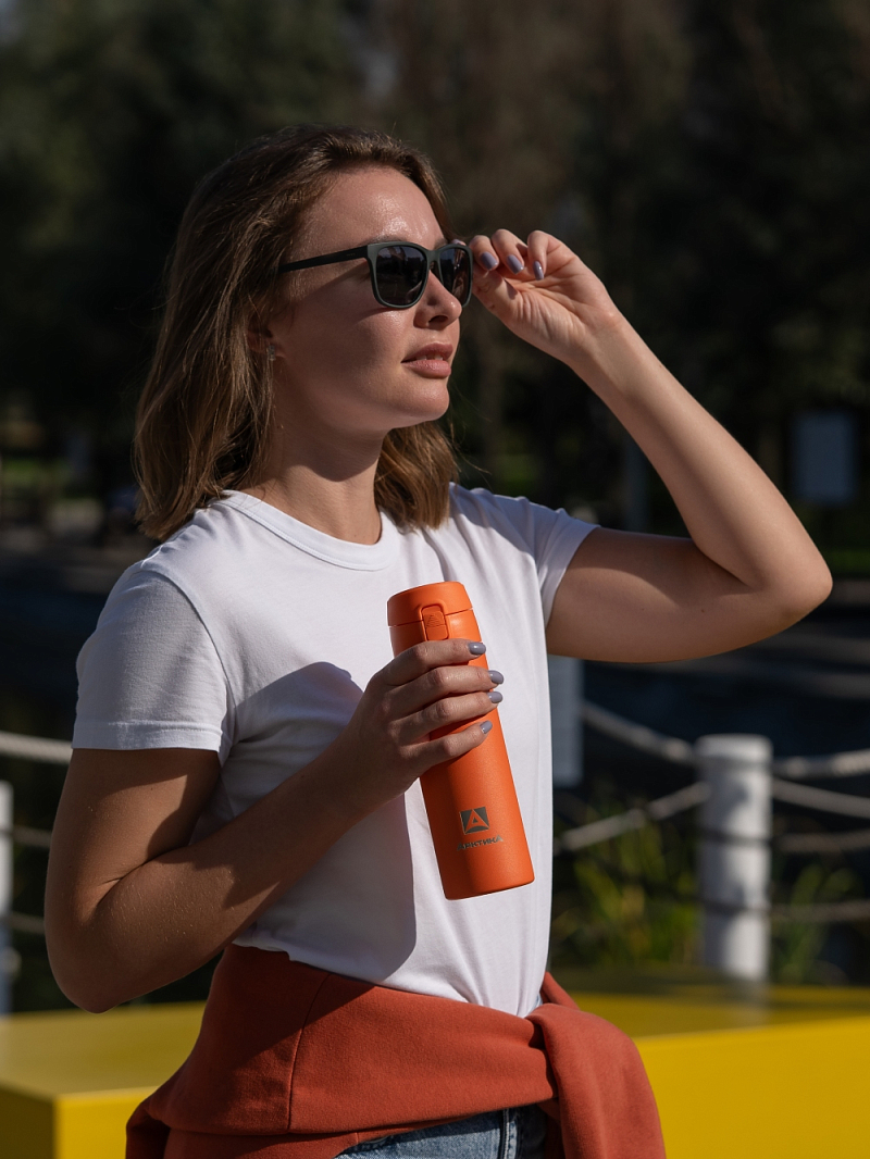 Термокружка 0.5л серии 705 коралловая текстурная - 2