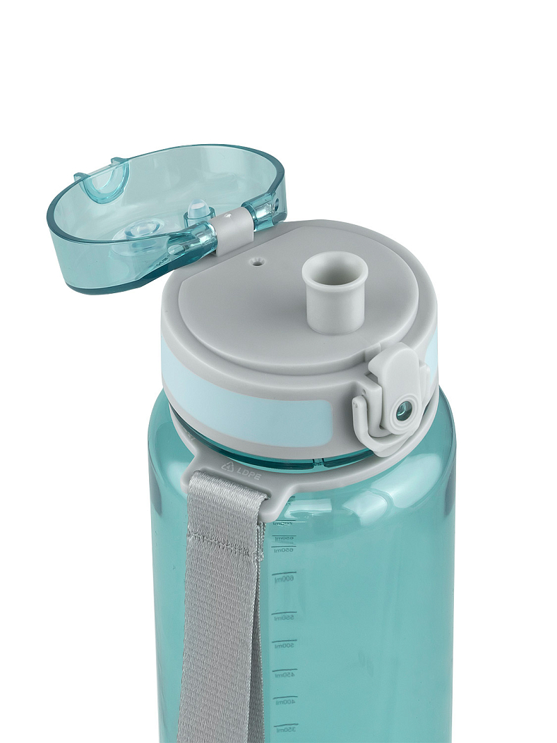 Тритановая бутылка 1л серии 720 глянцевая голубая с ситечком - 3