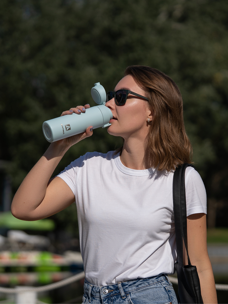 Термокружка 0.5л серии 705 голубая текстурная - 2