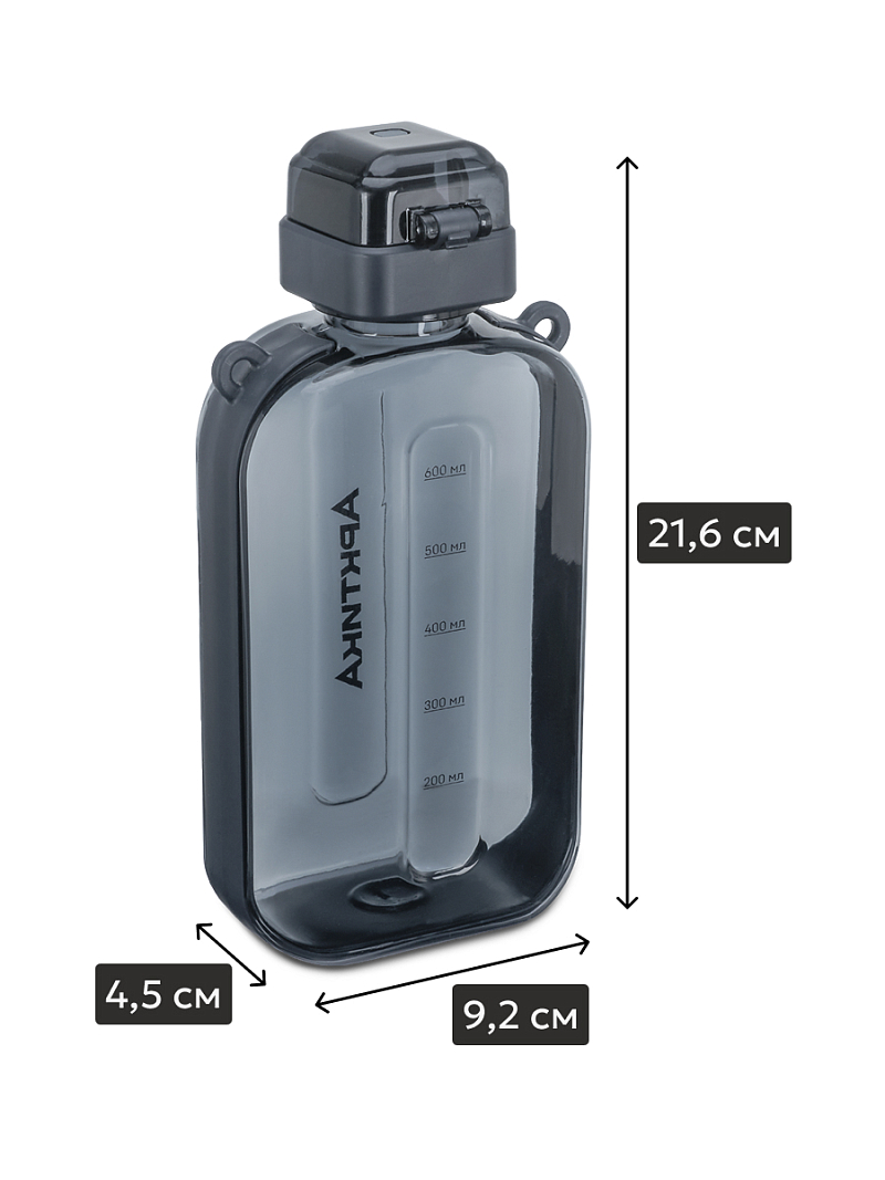 Тритановая бутылка 0.75л серии 724 «Графит» на ремне (уценка) - 5