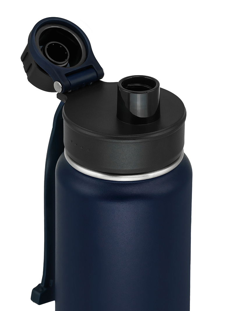 Термокружка 0.7л серии 708 синяя со спортивной крышкой - 5