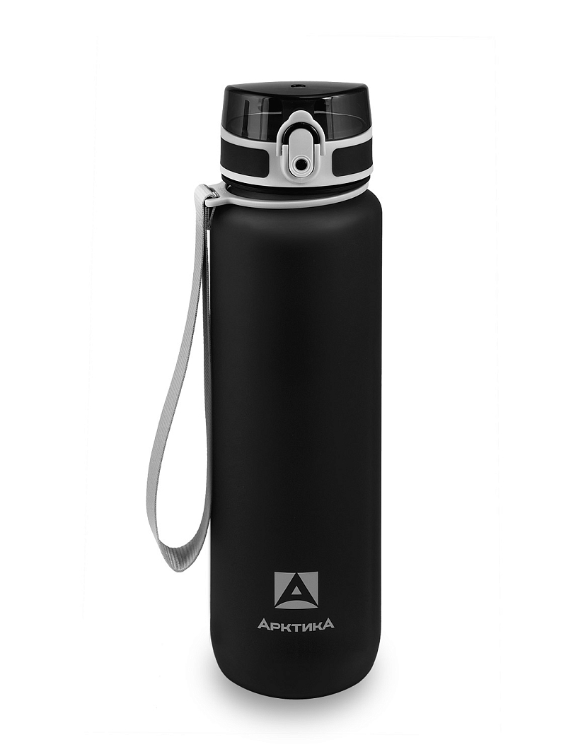 Тритановая бутылка 1л серии 720 матовая чёрная с ситечком - 1