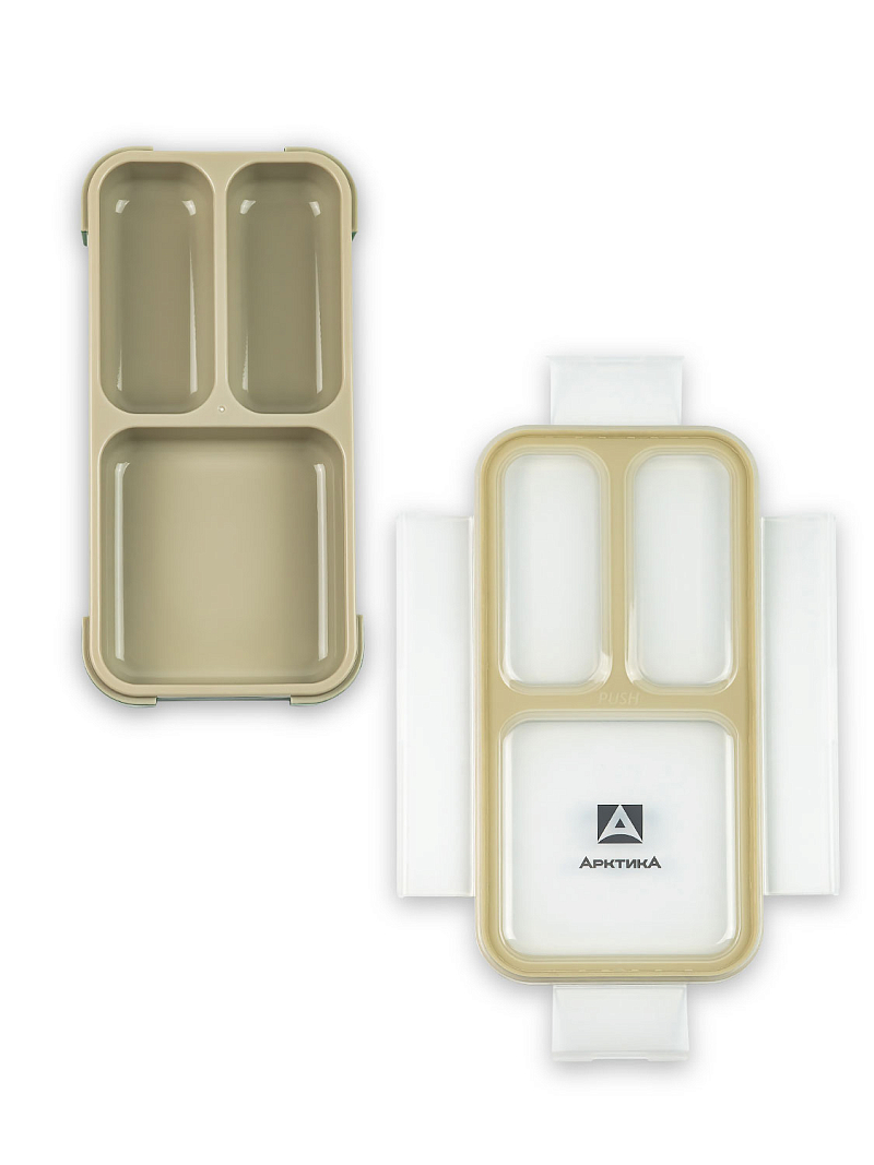 Ланч-бокс 0.42л серии 034 зелёный с отделениями - 5