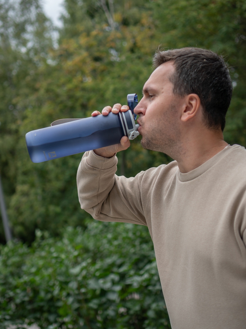 Тритановая бутылка 0.5л серии 720 матовая синяя с ситечком - 6