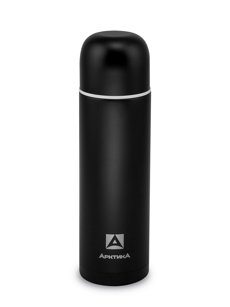 Термос 1л серии 105 чёрный с узким горлом - 1