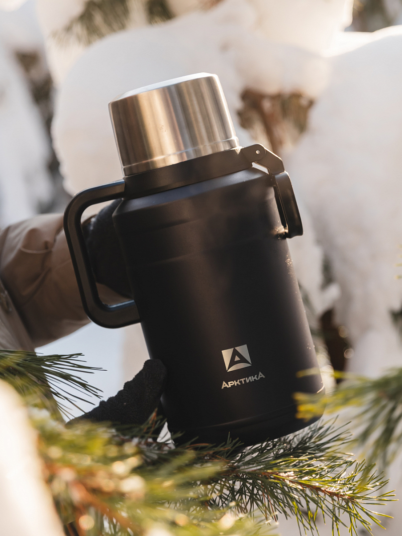 Термос 3л серии 206 чёрный с ситечком - 7