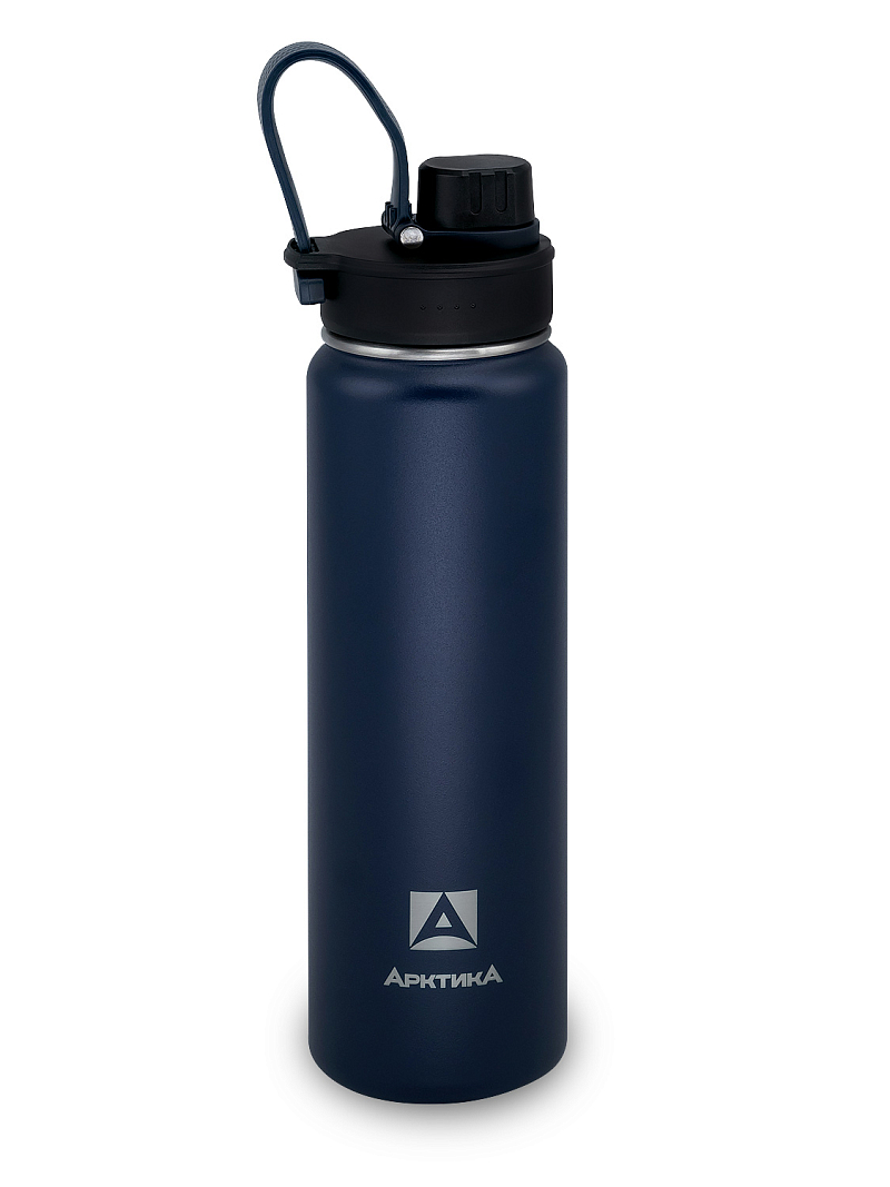 Термокружка 0.7л серии 708 синяя со спортивной крышкой - 1