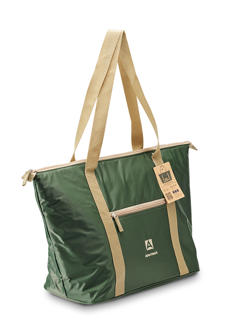 Сумка-холодильник 20л серии 3100 зелёная компактная - 1