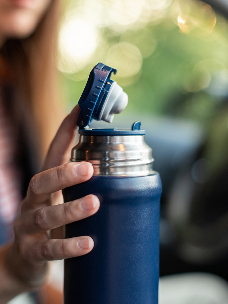 Термос 0.6л серии 111 синий с питьевой системой - 7