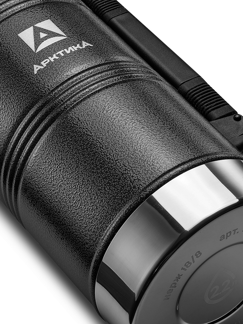 Термос 2.2л серии 106P «УАЗИК» чёрный с ручкой - 7