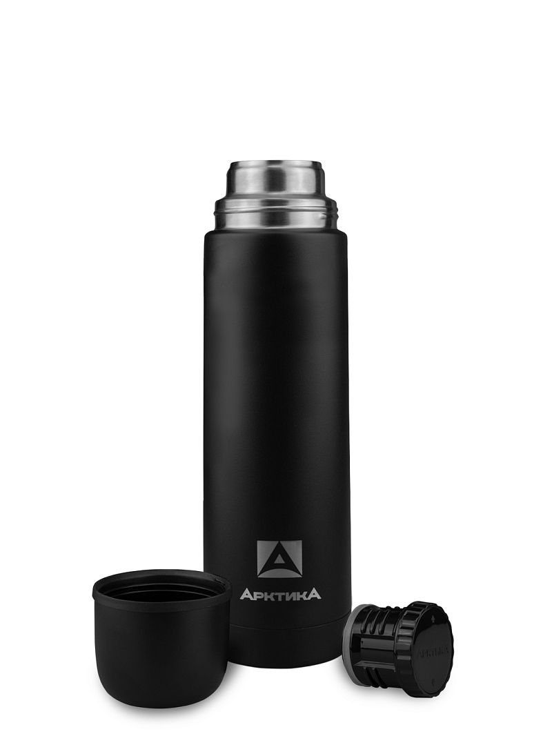 Термос 0.75л серии 102 чёрный текстурный с узким горлом - 3
