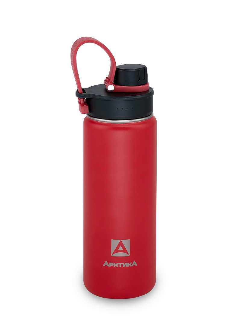 Термокружка 0.53л серии 708 красная со спортивной крышкой - 1