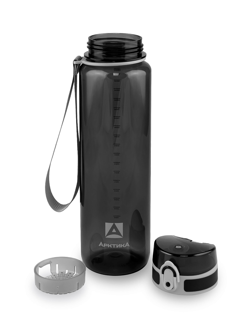 Тритановая бутылка 1л серии 720 глянцевая чёрная с ситечком - 7