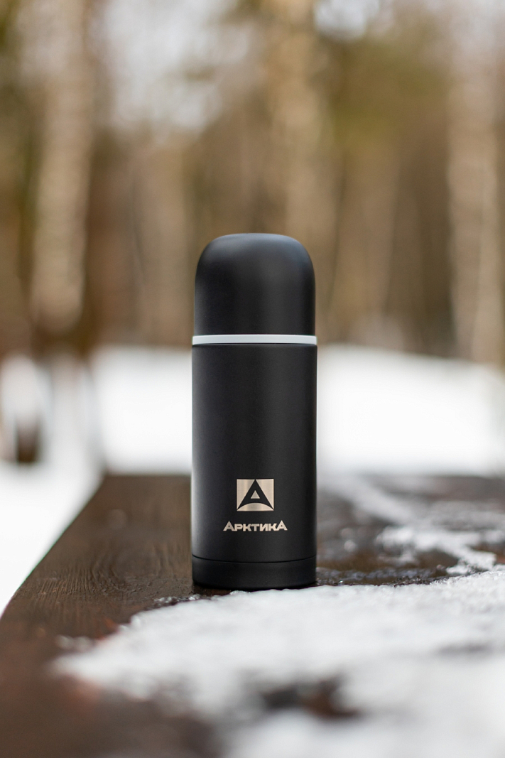 Термос 0.5л серии 105 чёрный с узким горлом - 2
