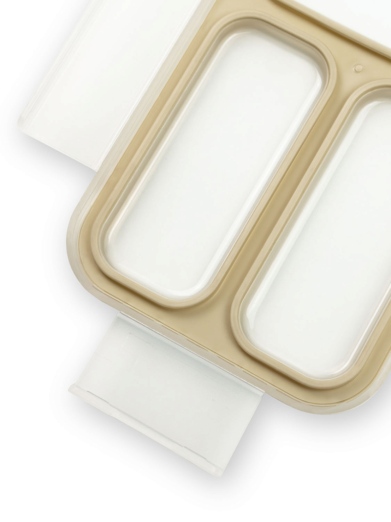 Ланч-бокс 0.42л серии 034 зелёный с отделениями - 2