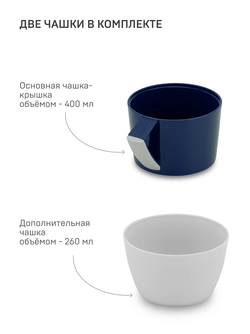 Термос 1.7л серии 1010 синий стеклянный - 6