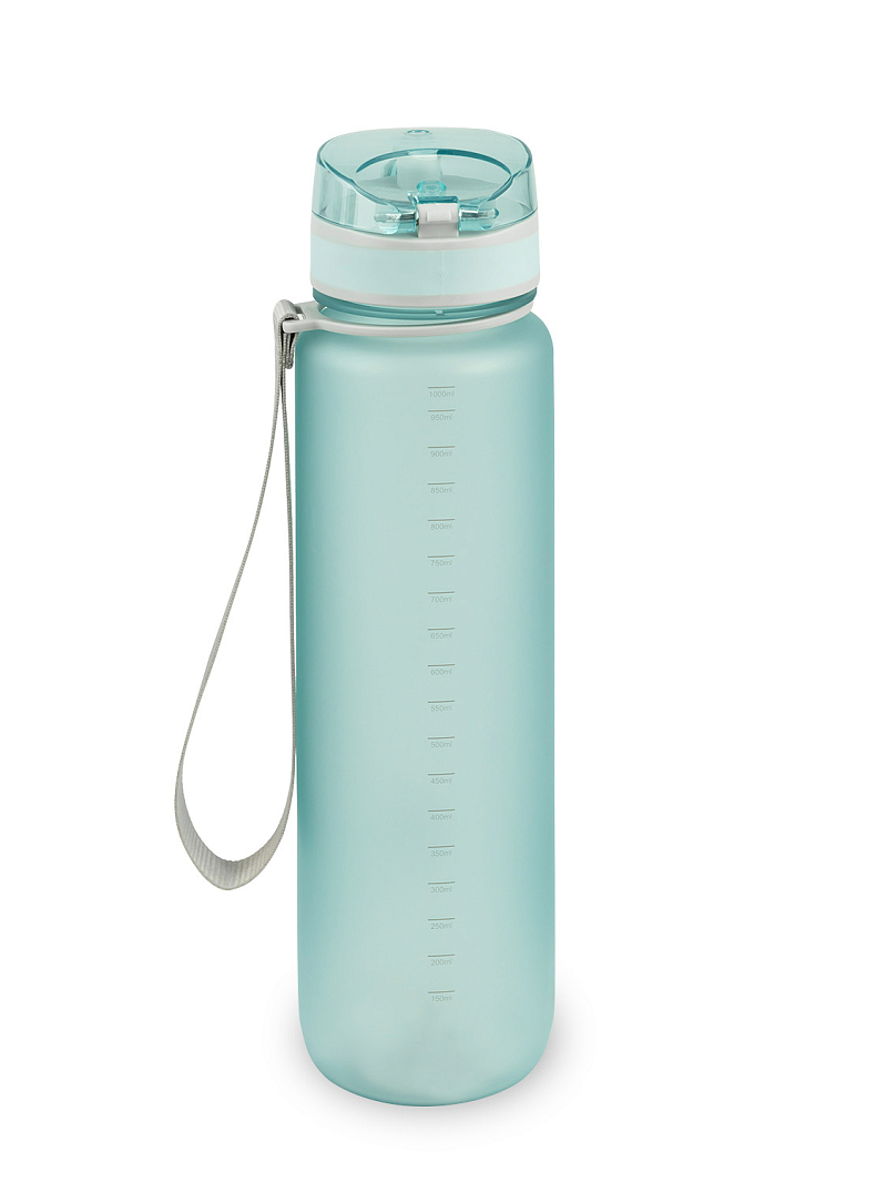 Тритановая бутылка 1л серии 720 матовая голубая с ситечком - 10