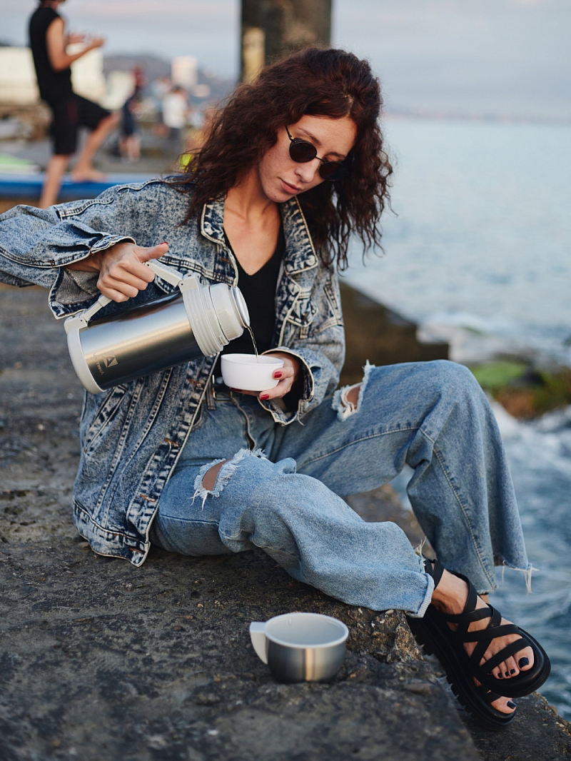 Термос 1.5л серии 205 стальной универсальный с лаковым покрытием - 6