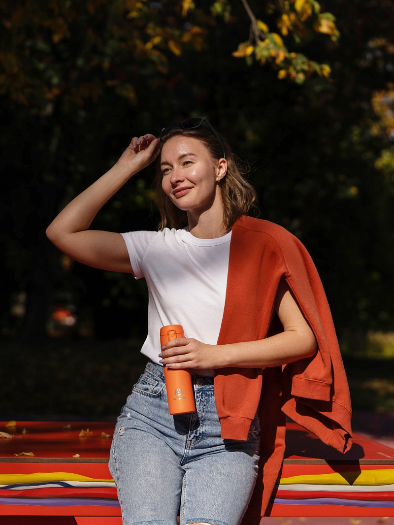 Термокружка 0.5л серии 705 коралловая текстурная - 4