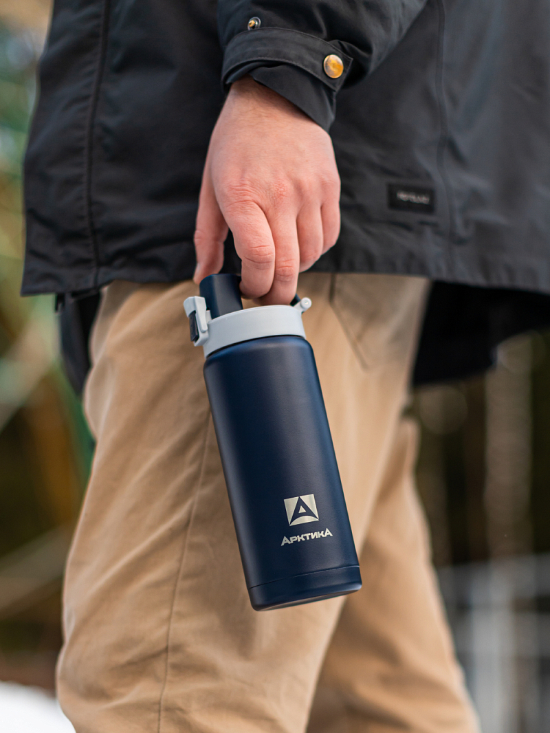 Термокружка 0.5л серии 702 «Сититерм» синяя (уценка) - 6