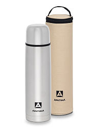 Стальной термос 101 с узким горлом на 1л с чехлом