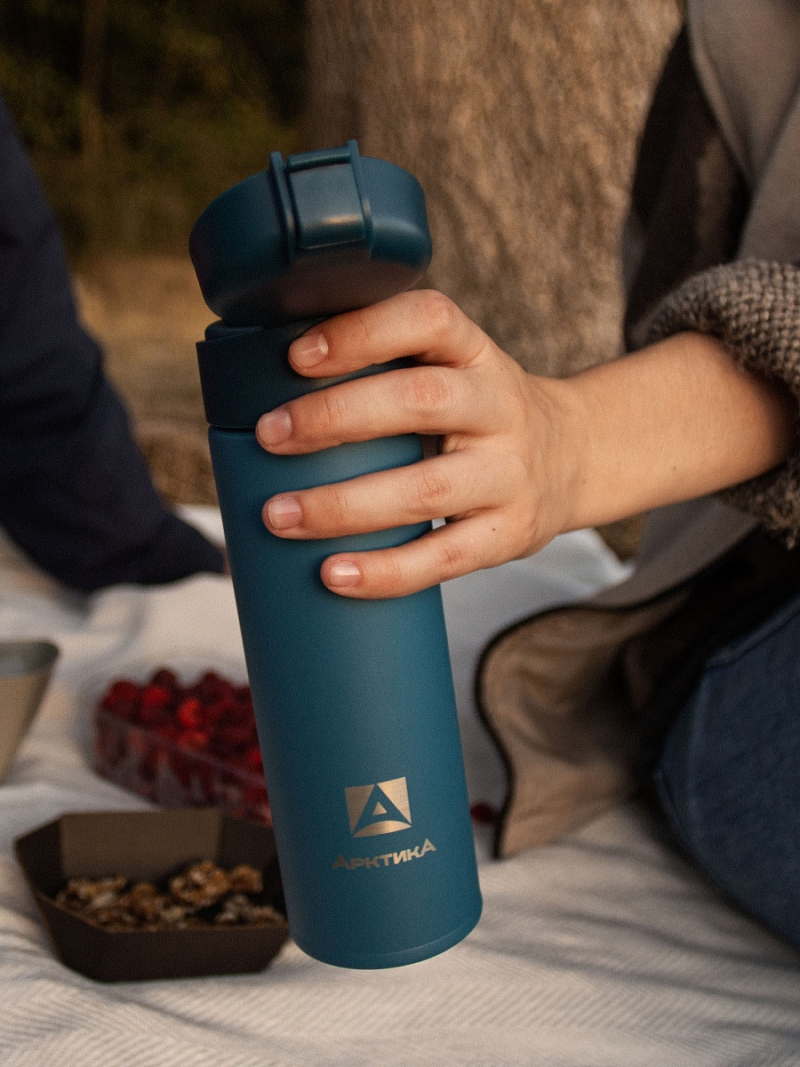 Термокружка 0.47л серии 703 «Нордик» с ситечком (уценка) - 2