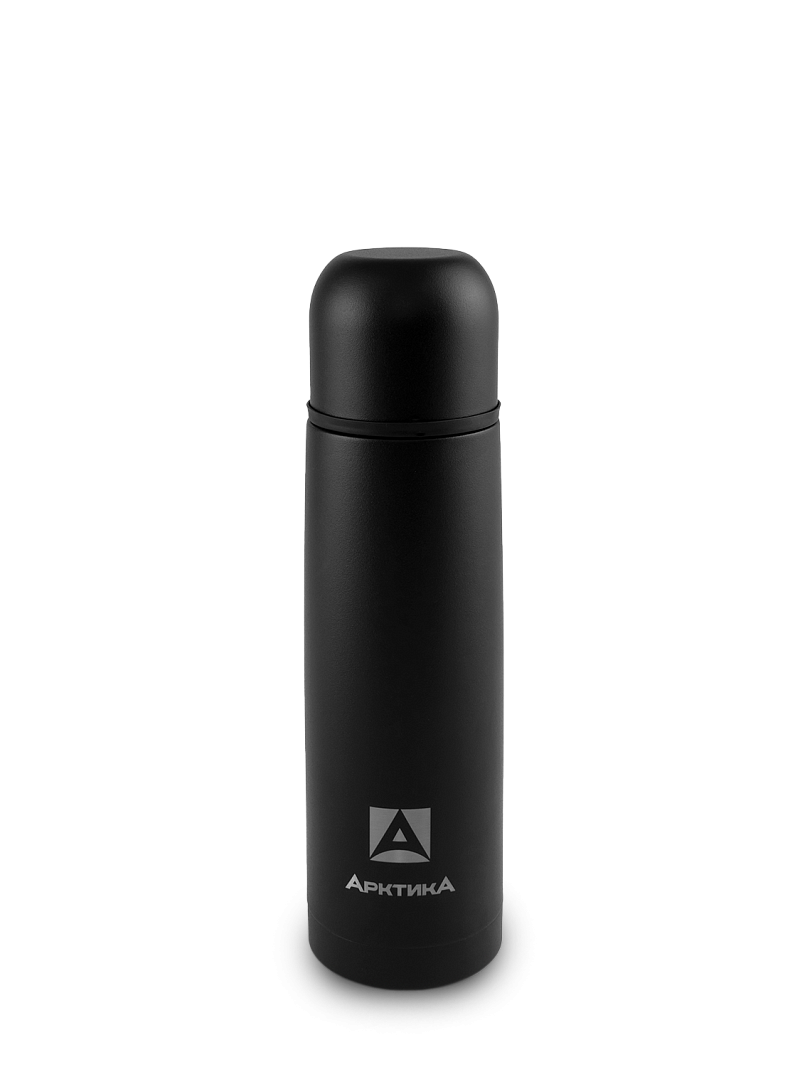 Матовый черный термос с узким горлом на 0.5л (уценка) - 1
