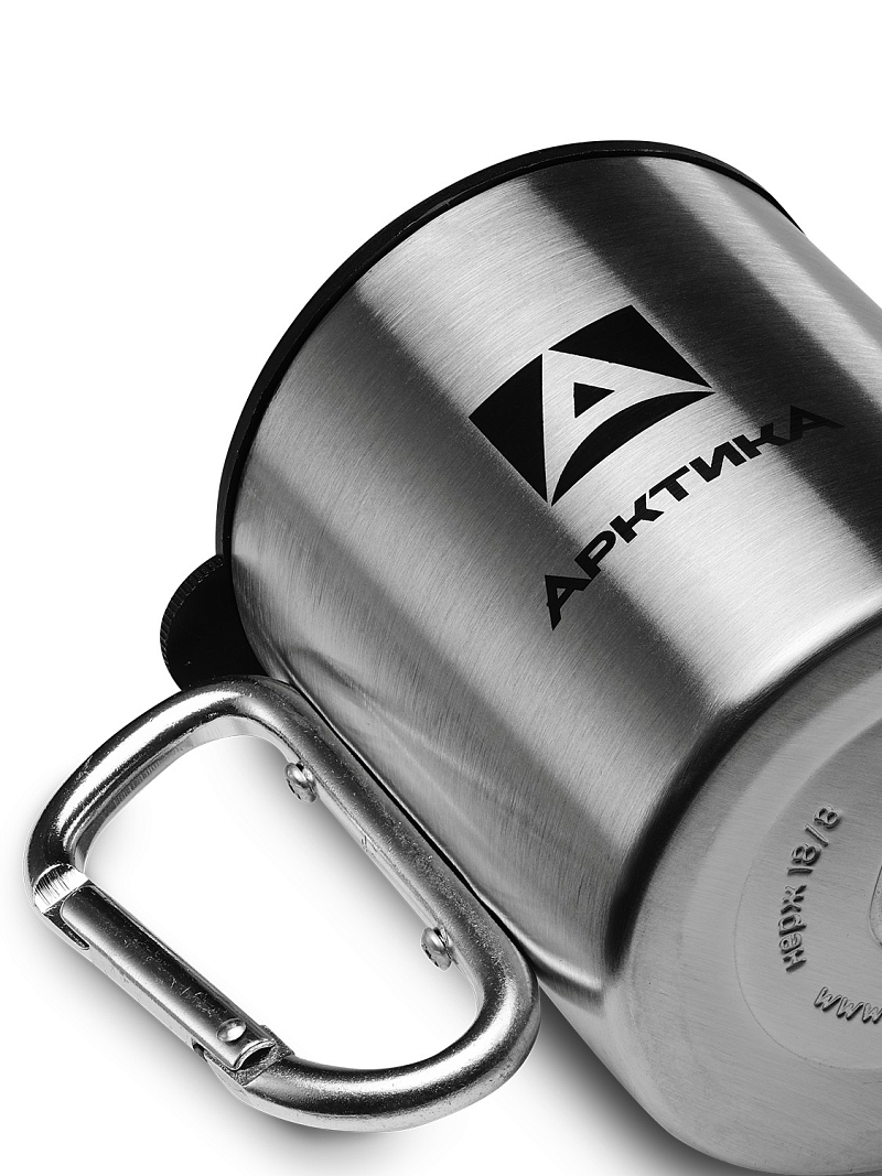 Термокружка 0.4л серии 801 стальная с ручкой-карабином  - 5