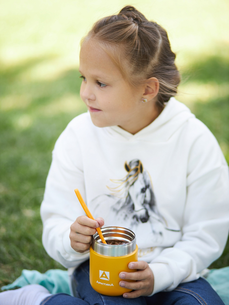 Термос 0.28л серии 411 для еды жёлтый компактный - 2