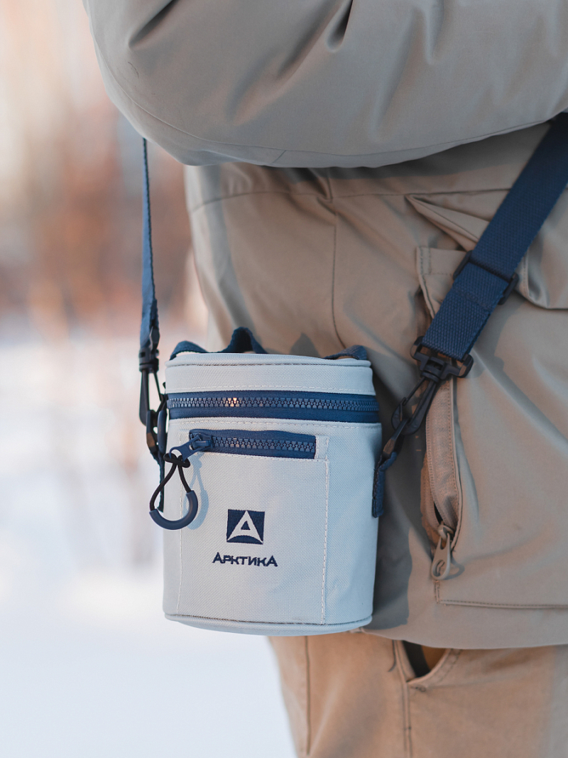 Серый термочехол для термоса для еды на 0.5л - 2