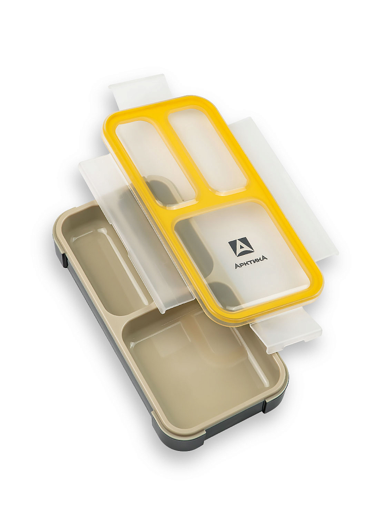 Ланч-бокс 0.42л серии 034 чёрный с отделениями - 6