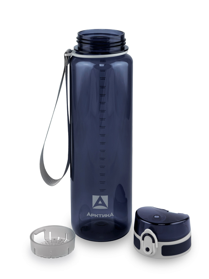 Тритановая бутылка 1л серии 720 глянцевая синяя с ситечком - 3