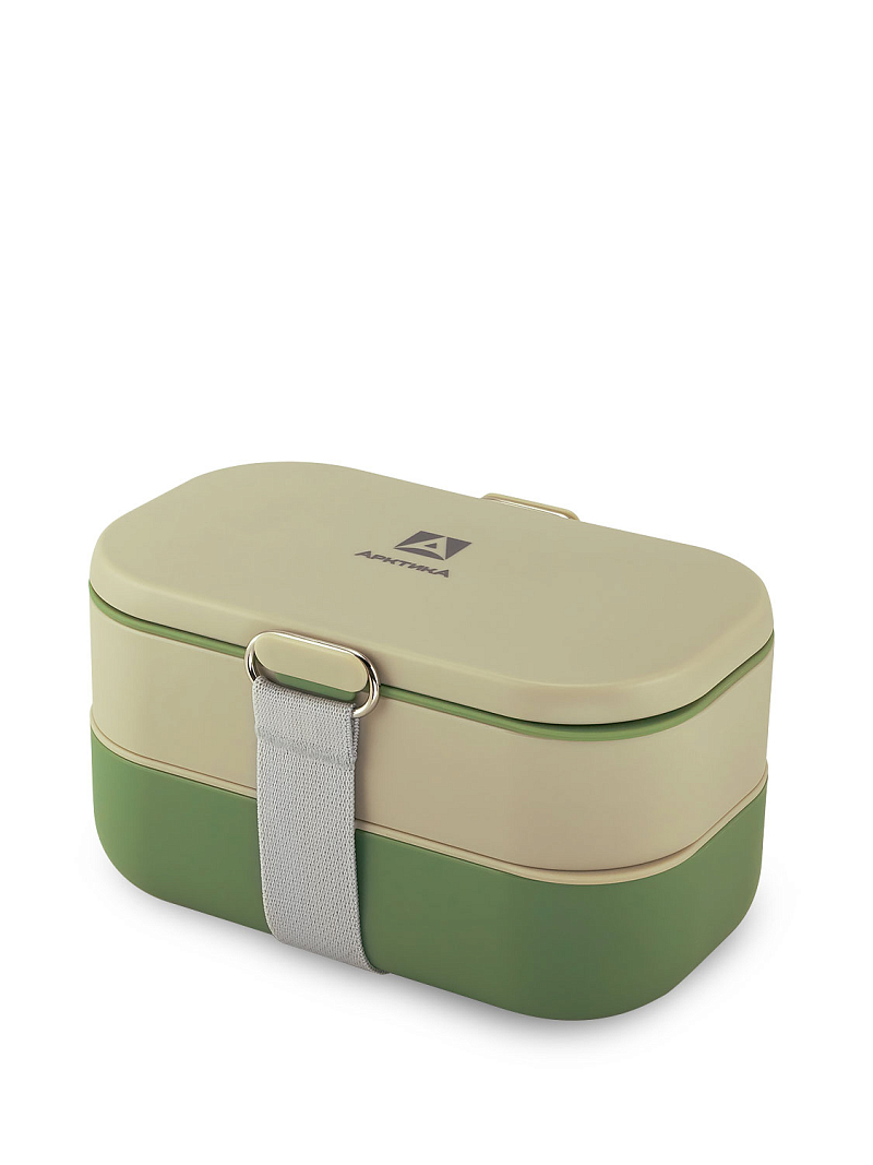 Ланч-бокс 1.35л серии 031 зелёный с двумя контейнерами - 1