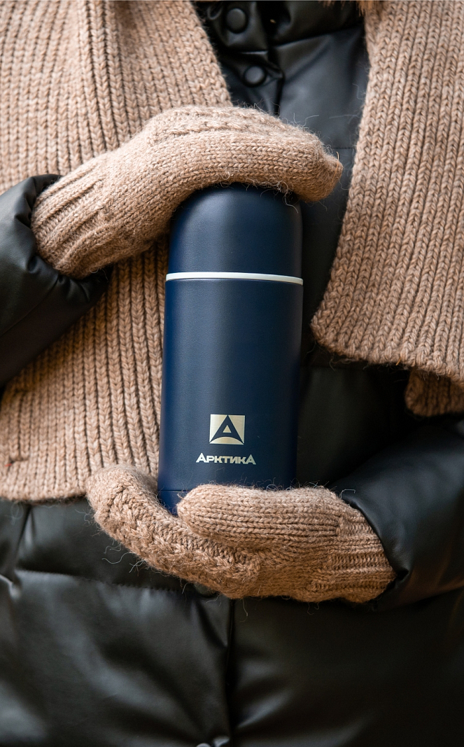 Термос 0.75л серии 105 синий с узким горлом - 4