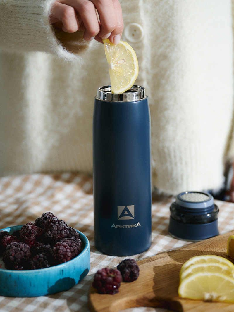 Термокружка 0.42л серии 715 «Индиго» с ситечком - 6